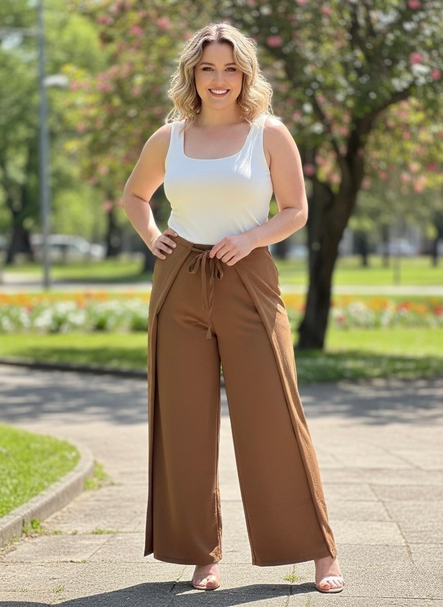 Pareo Envolvente Liso Plus Size (talle Especial) - Imagen 3