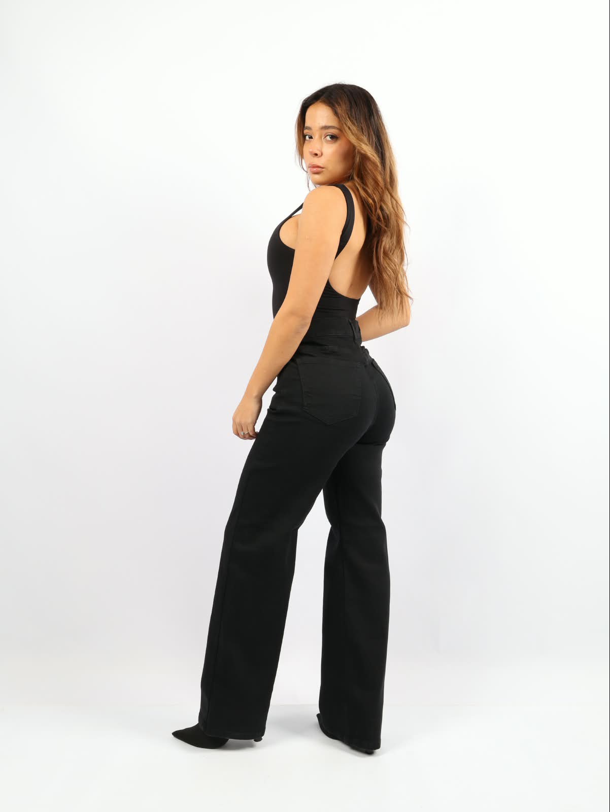 Wide Leg Elastizado Tiro Alto - Imagen 2
