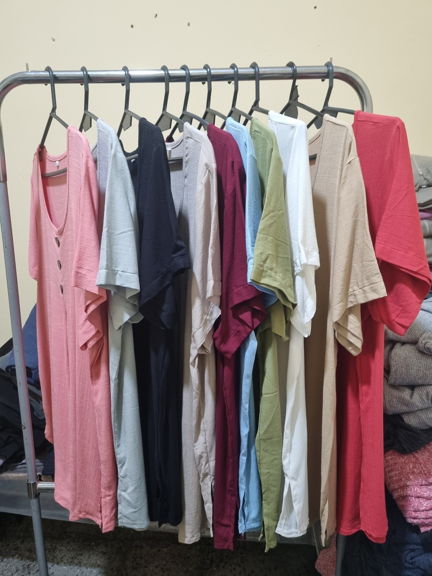 Blusa de Lino con Bpton - Imagen 3
