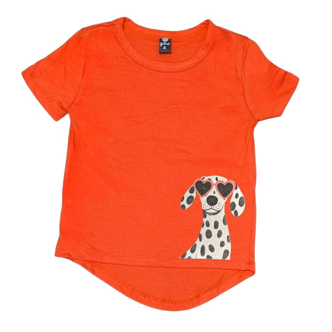 12189 Remera Nena Teen Mc con Brillos Dalmata - 12189%20naranja.jpg