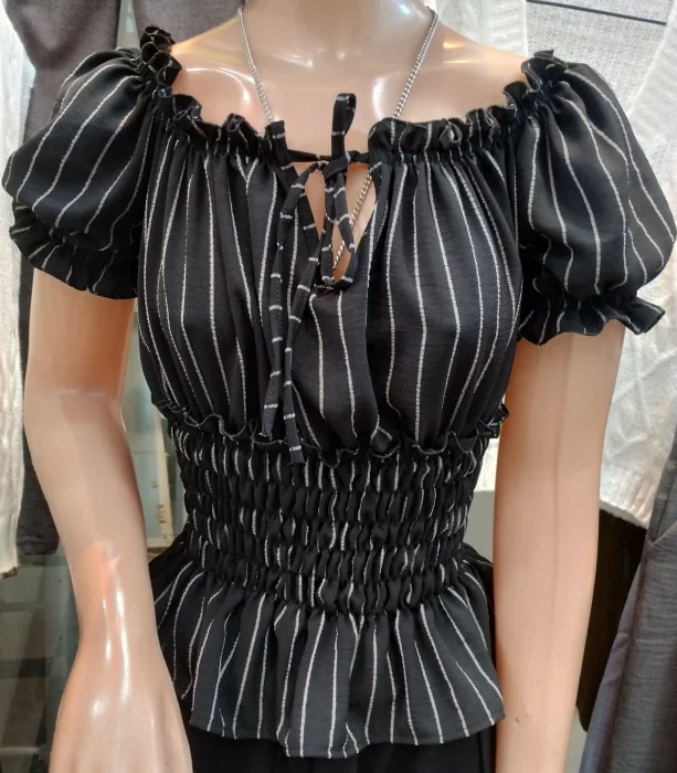 Blusas con Mangas Cortas Estilo Paisana