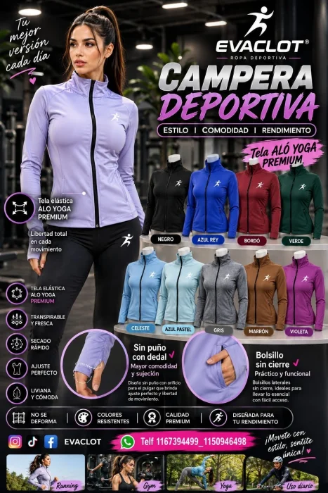 Camperas Deportivas Calidad Premium Yoga