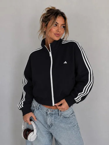 Campera Overside de Lycra Deportiva Logo Bordado y Bolsillos