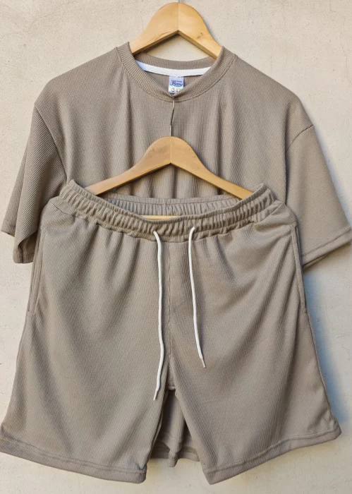 Conjunto de Hombre Wafle Remera y Bermuda
