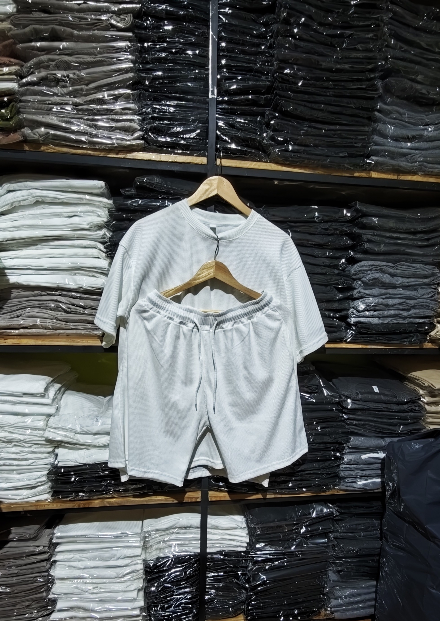 Conjunto de Hombre Wafle Remera y Bermuda - Imagen 3