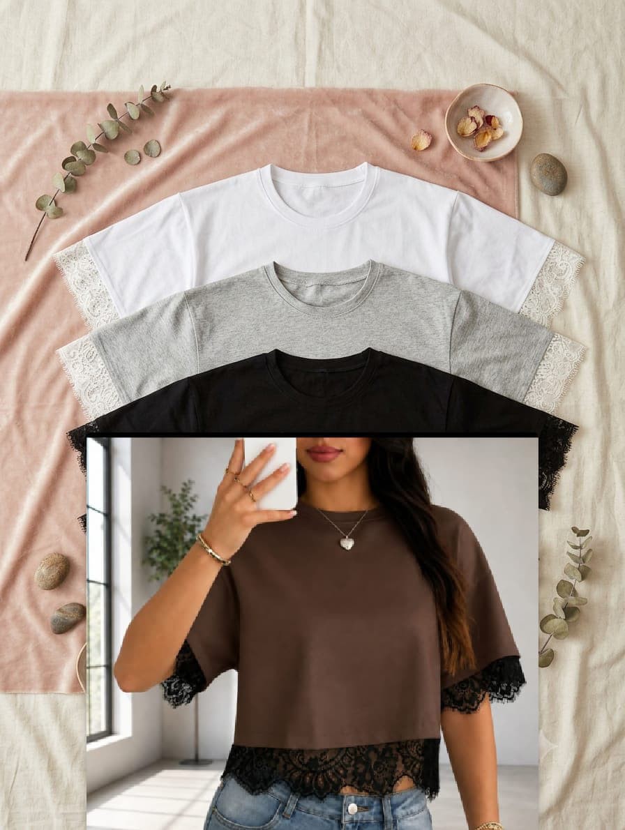 Remera Encaje Puntilla - Imagen 2
