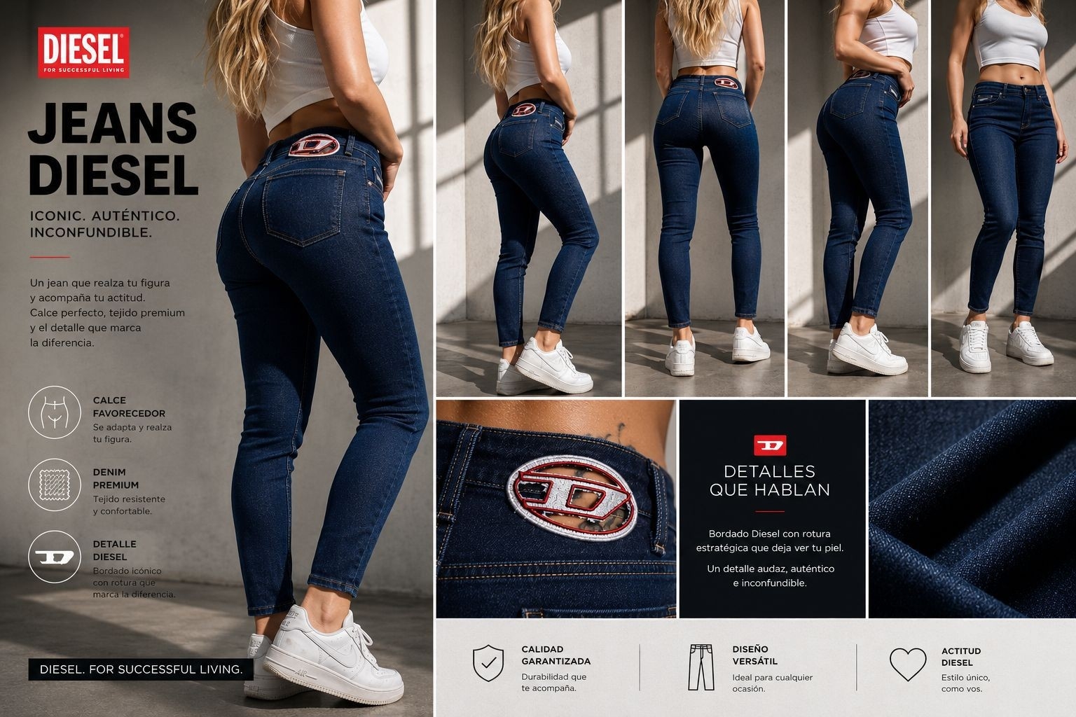 Jeans de Dama Diésel Premiun - Imagen 2