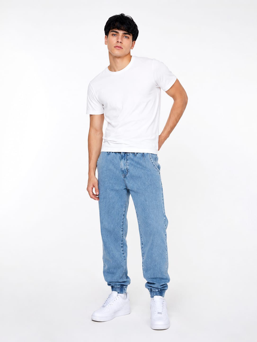 Jean Jogger Pasacinto Hombre Pantalón Denim Caballero C Puño Mayoristas Hotsale Moda - Imagen 2