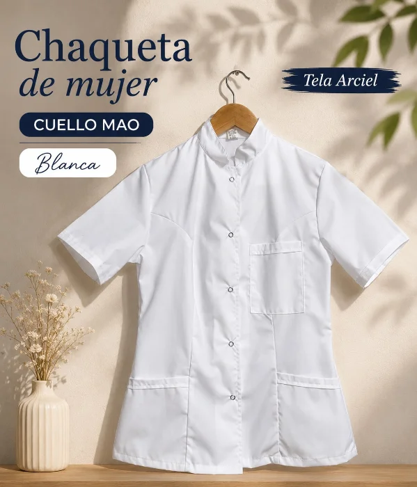 Chaquetas Medicas de Mujer Cuello Mao