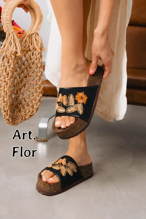 Sandalia Bordada ,art: Flor