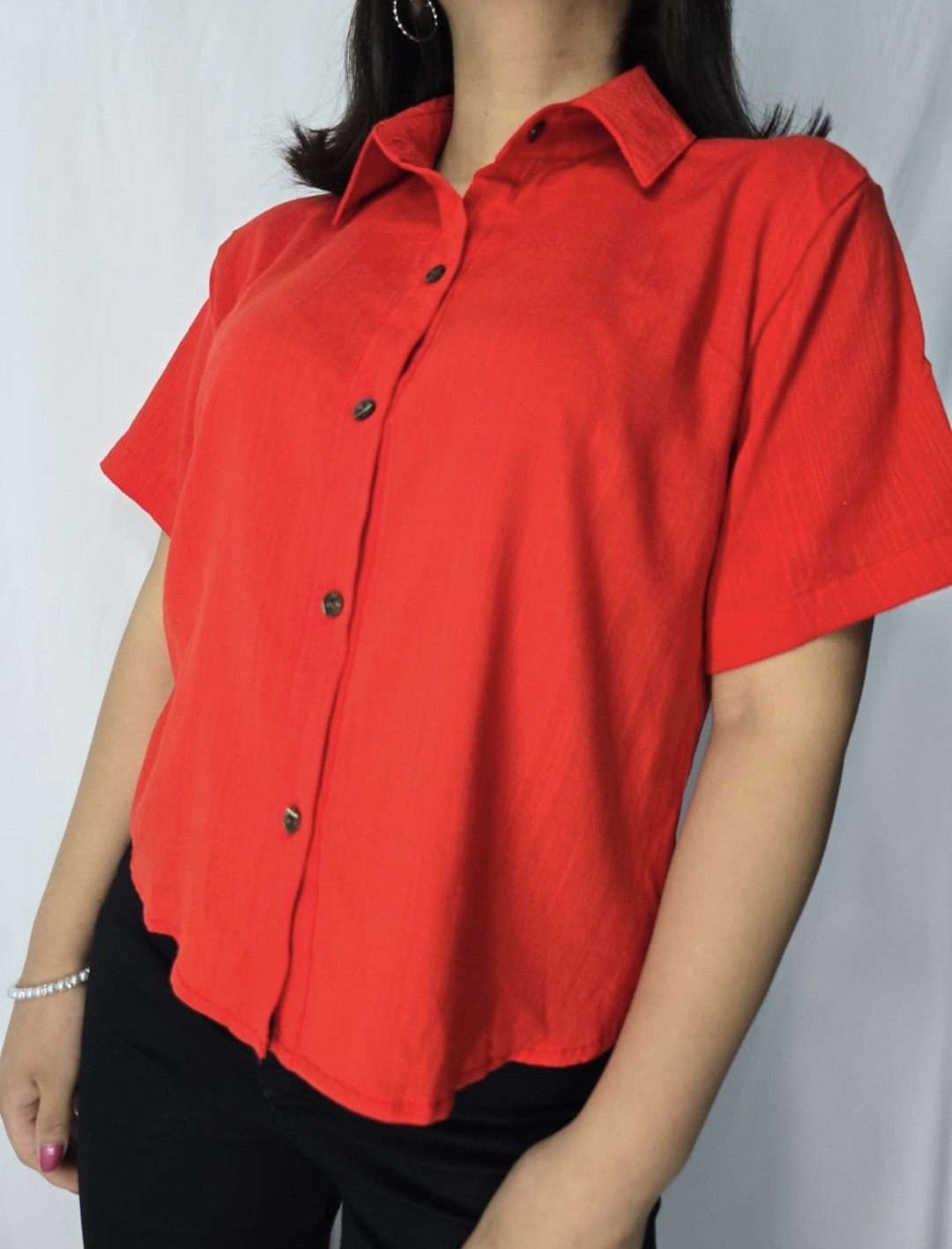 Camisa Lino Spandex Corta - Imagen 2
