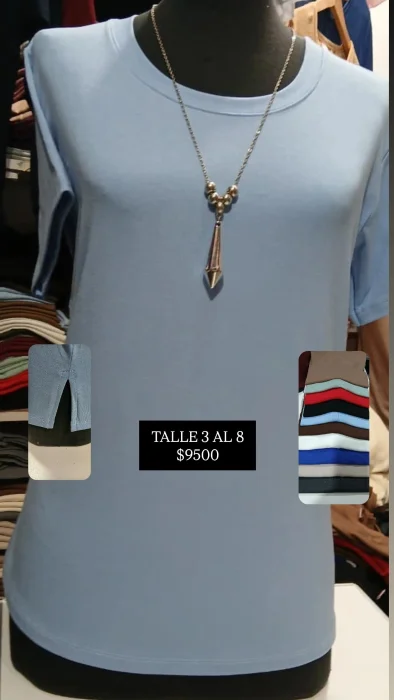Remera de Dama.  Talle 3 al 8