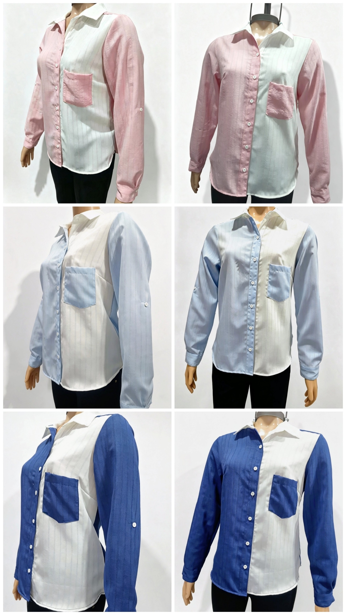 Camisa Bicolor de Dama - Imagen 2
