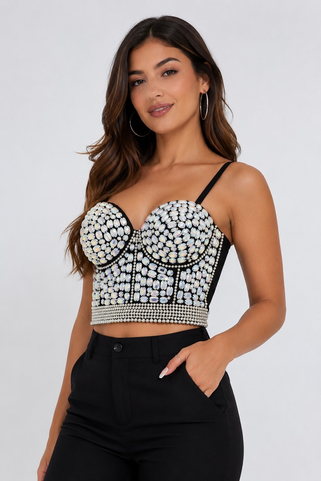 Corset Importado Piedra y Perlas - Imagen 2
