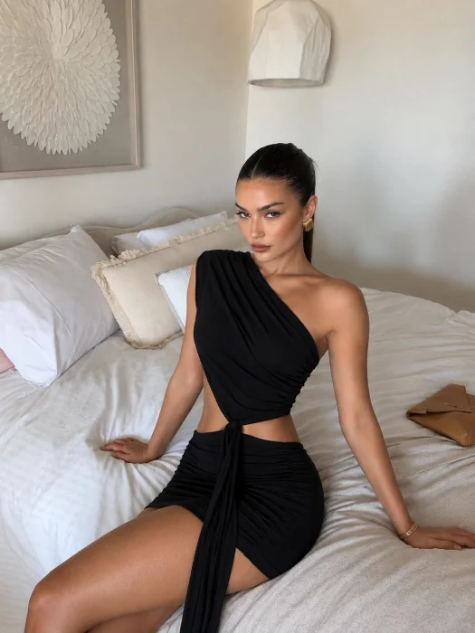 Vestido Negro/blanco