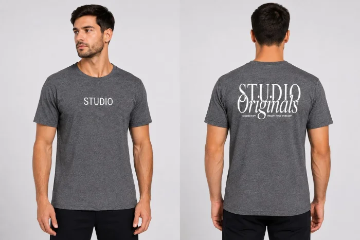 Remera Manga Corta Hombre Doble Estampa