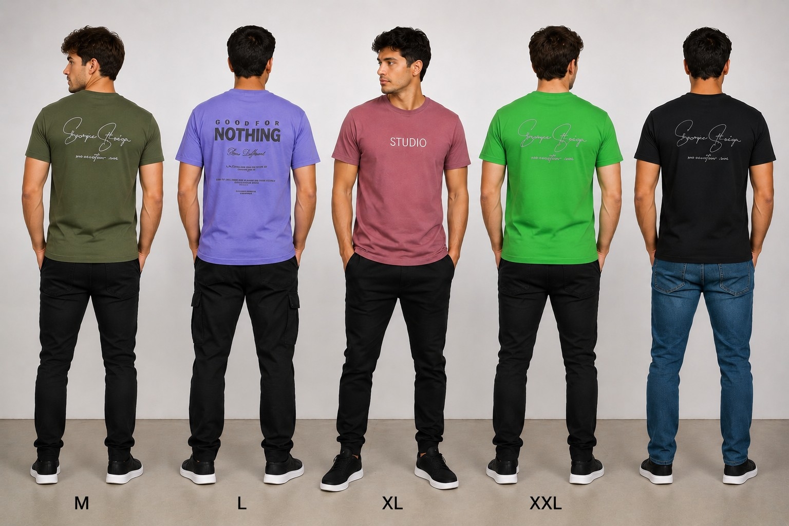 Remera Manga Corta Hombre Doble Estampa - Imagen 3