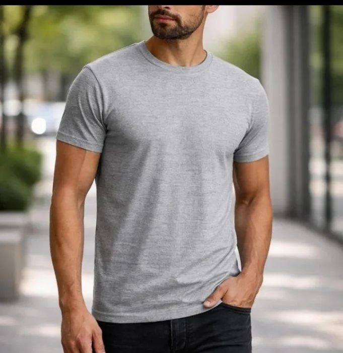 Remera Gris Melang Algodo  Peinado