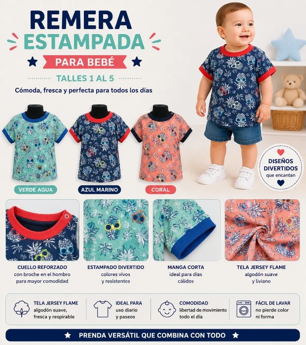 Remera Piñas Bebe