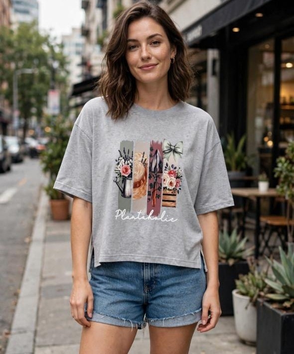 Remeras Básica con Tajo Algodón Peinado - Imagen 3