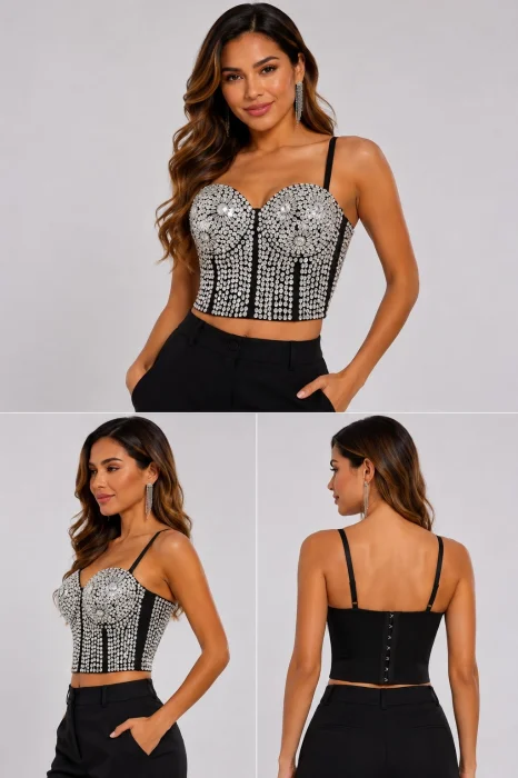Corset Importado Lentejuela