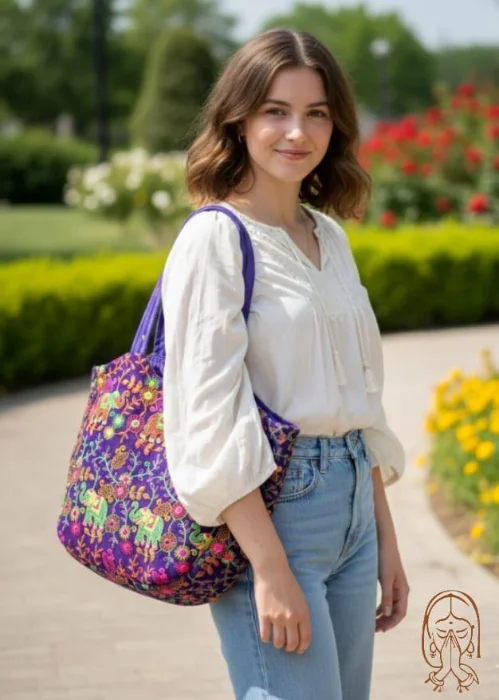 Bolso Playero Bordado