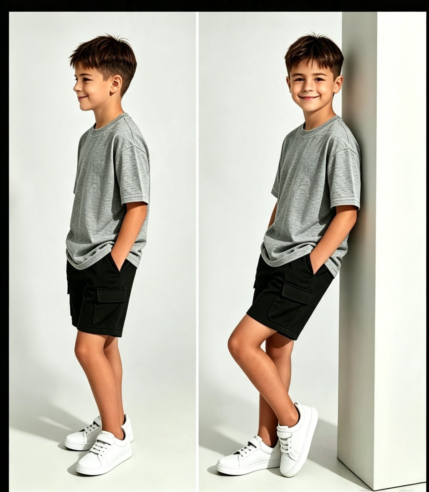 Remera Oversize Niño Liso - Imagen 2