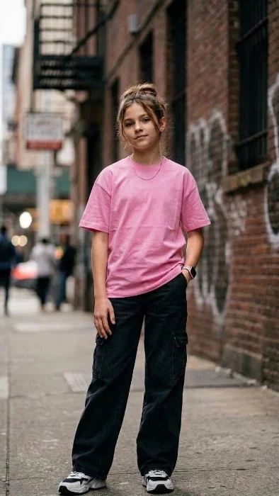 Remera Oversize Nena Liso