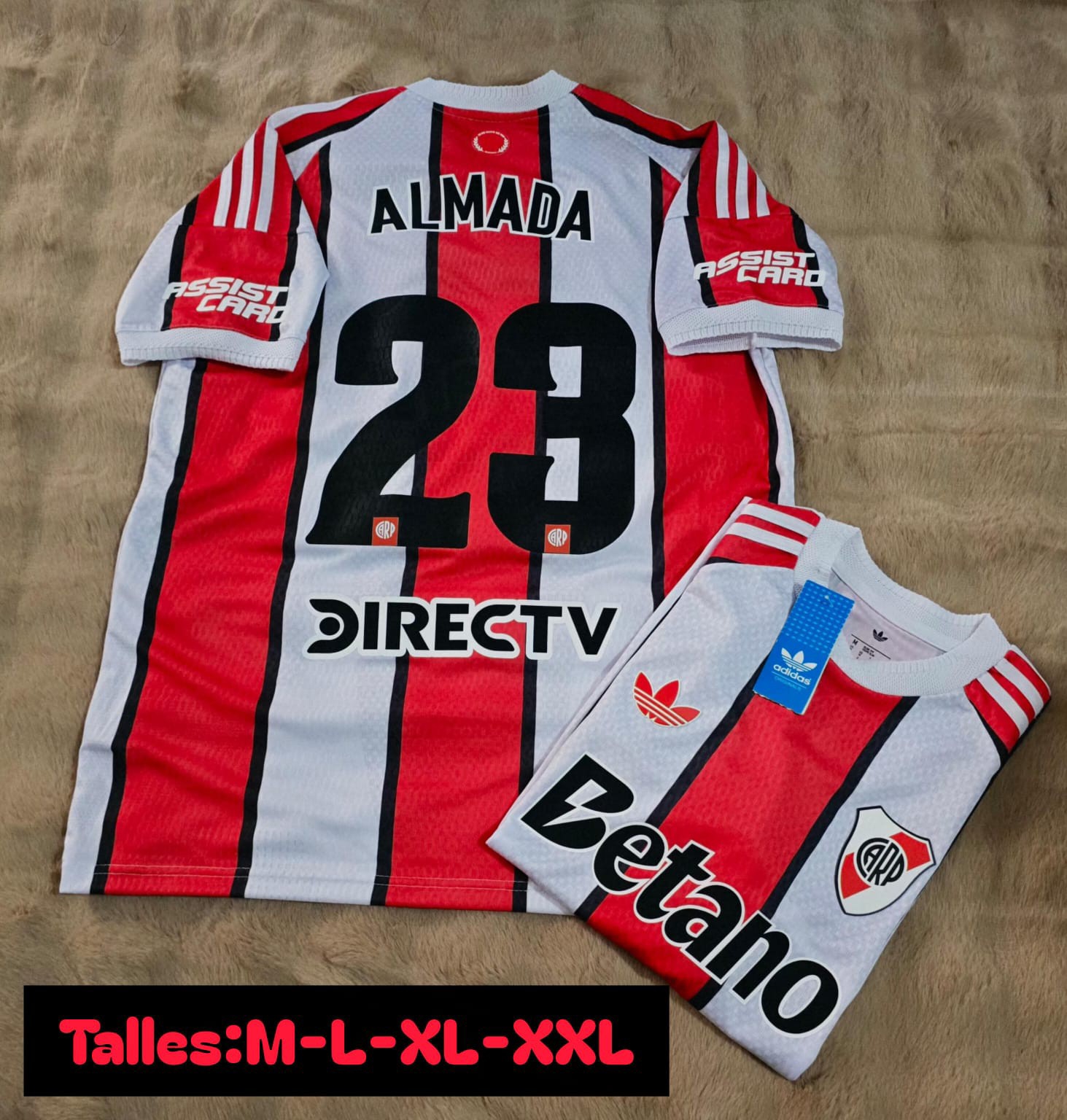 Camiseta Suplente River Plate con Dorsal - Imagen 2