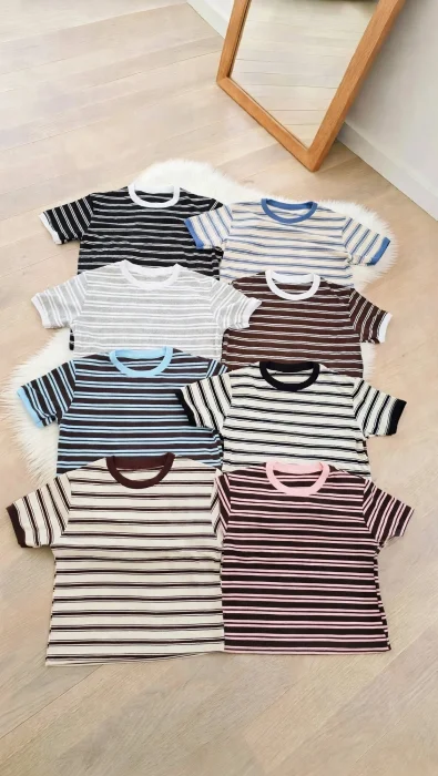 Remeras Combinadas Rayadas