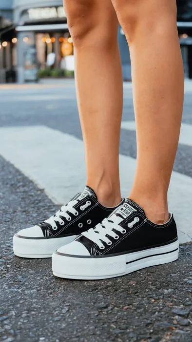 Zapatillas Nacionales All Star Negro de Lona