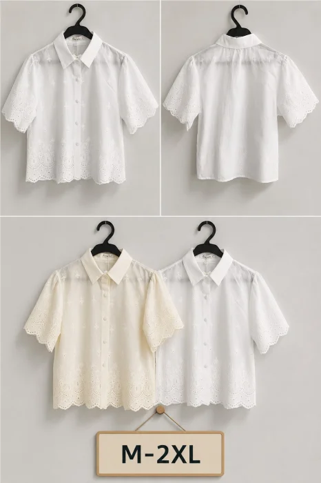 Camisa Brodery con Flores