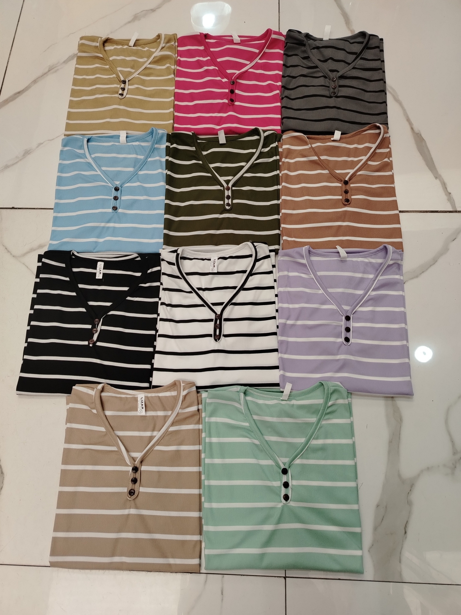 Remera Rayada 3 Botones - Imagen 2