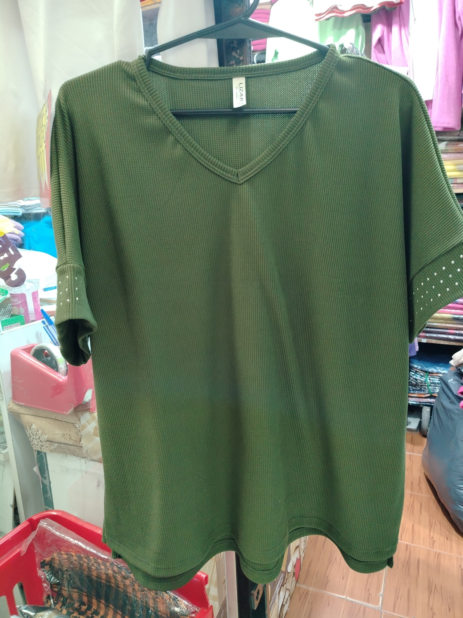Remera Waffle Cuello V - Imagen 3