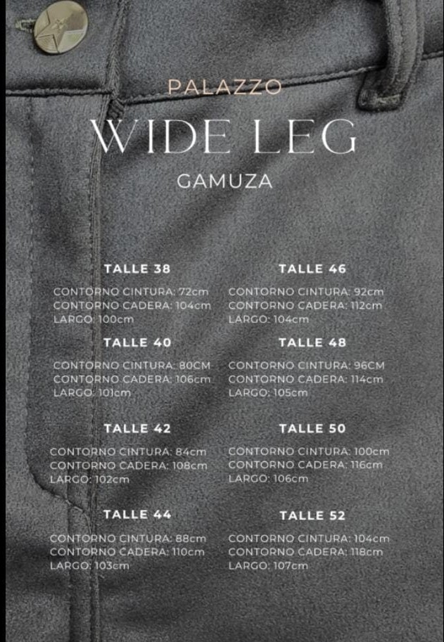 Palazzo Gamuzado Talle 48 Importado Ultimo - Imagen 2