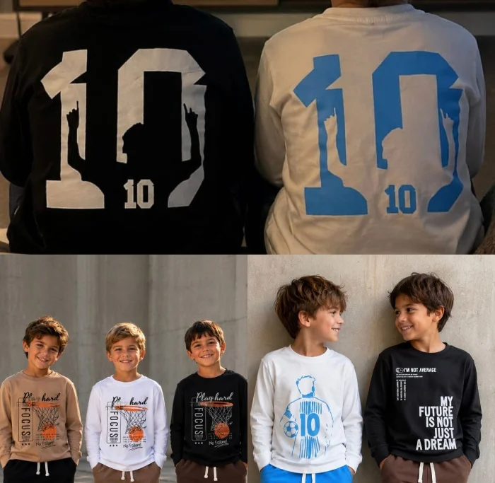 Remeras Manga Larga con Estampa Talles del 4 al 16