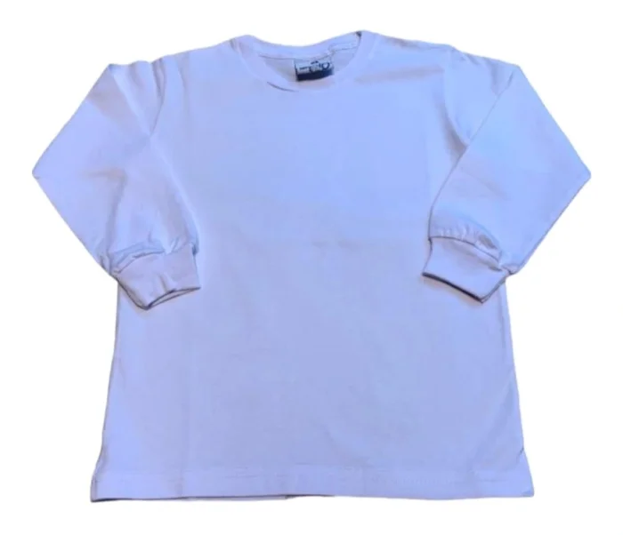 Remera Blanca Lisa Talles del 4 al 16