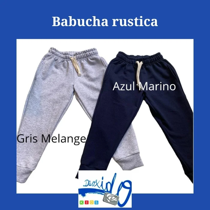 Babucha Rustica Lisa del Talle 4 al 16