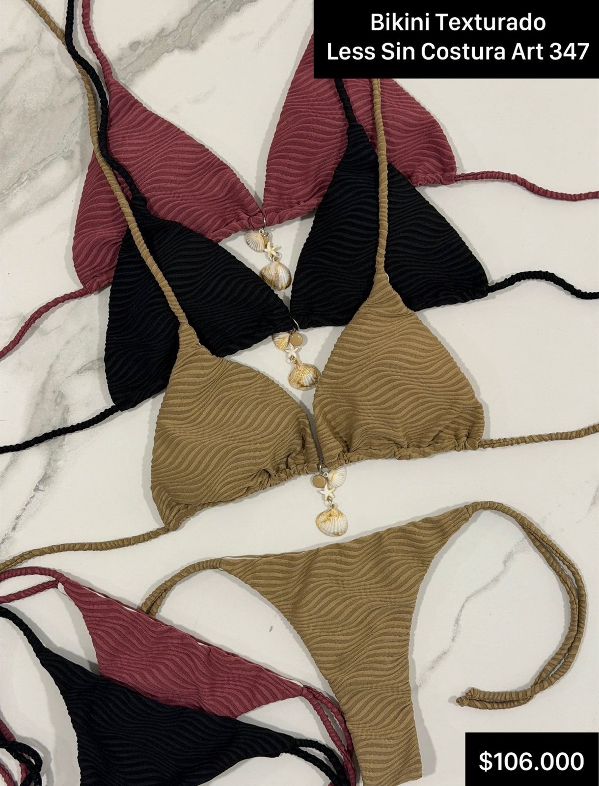 Art 347 Bikini Texturado Less sin Costura - Imagen 2