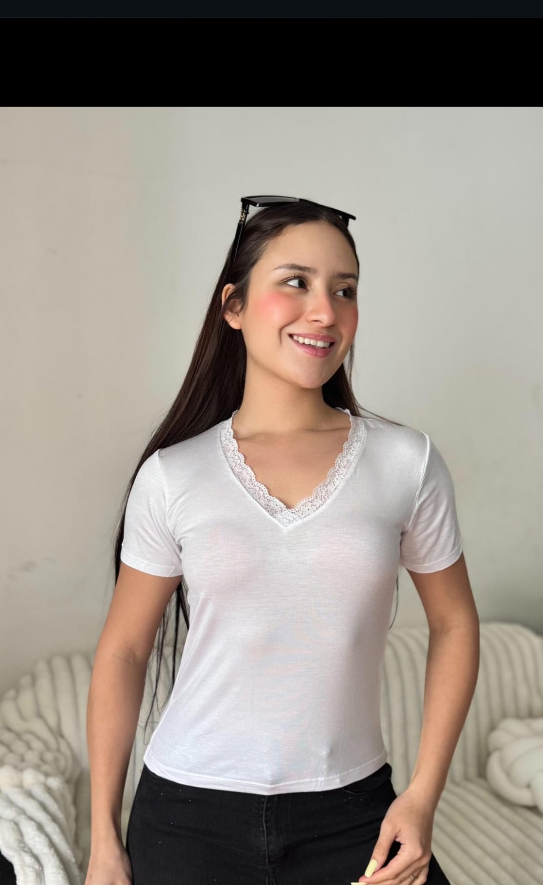 Remera Básica Puntilla Modal Viscosa - Imagen 3