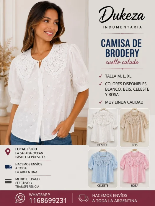 Camisa Brodery Calada