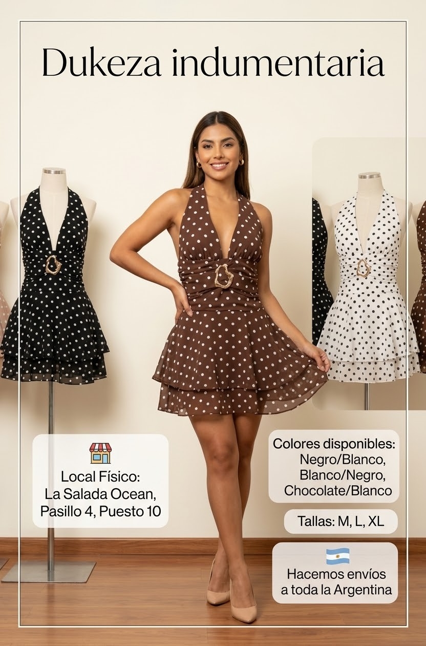 Vestido Gasa a Lunares - Imagen 3