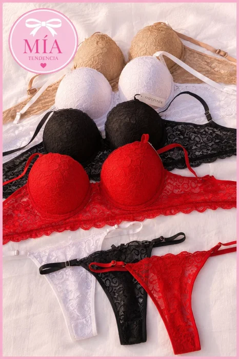 Conjunto Bustier Encaje
