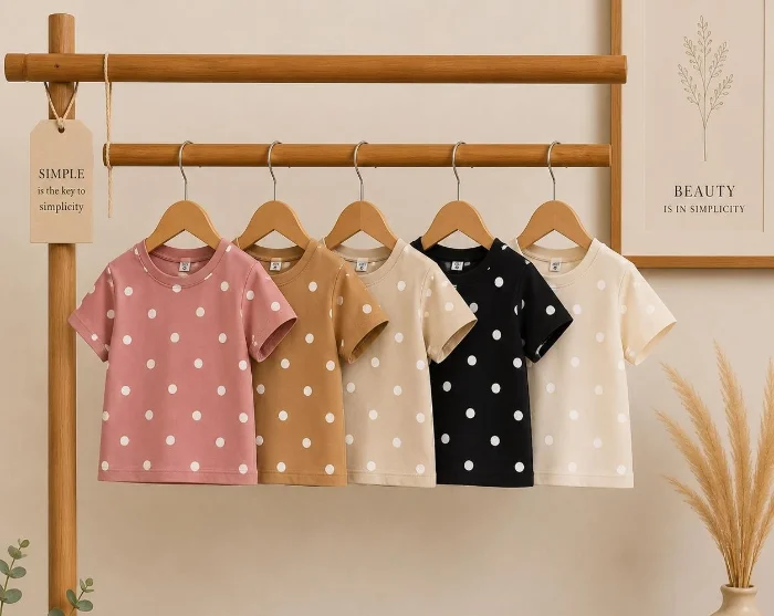 Remera Lunares Algodón Peinado