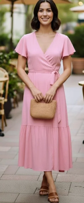 Vestidos Lino Spandex Cruzado  Recorda que Solo Es por Curva