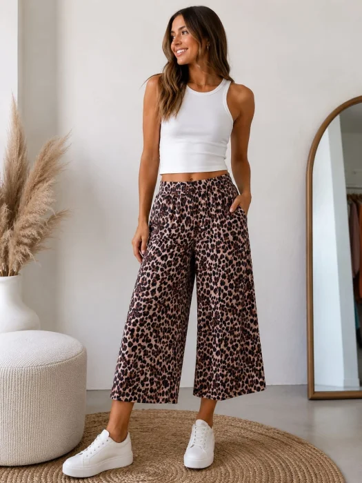 Palazo  de Modal Soft Print  Pantacourt