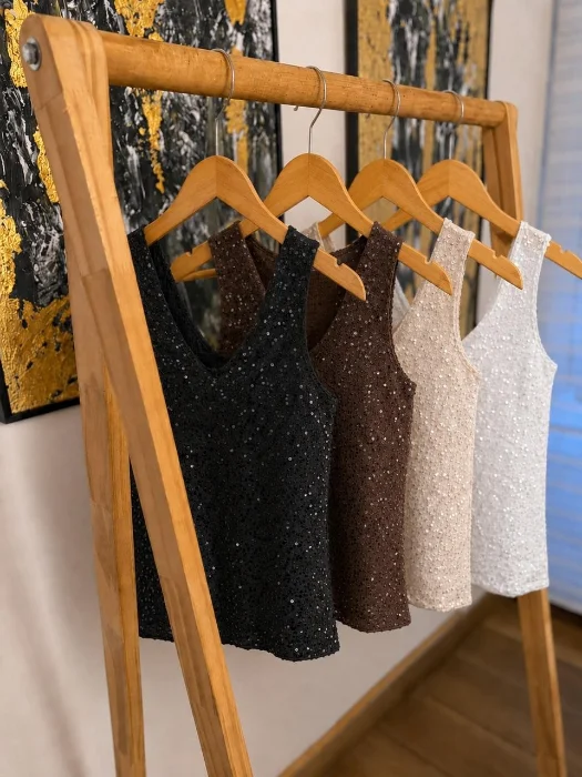 Musculosa con Lentejuelas Zurich