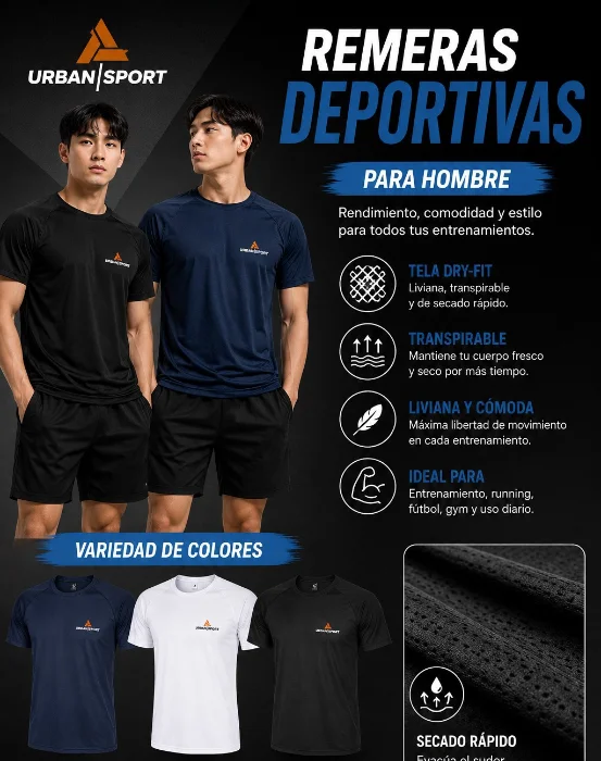 Remeras Deportivas de Hombre Urban Sport
