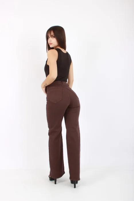 Wide Leg Rígido Chocolate