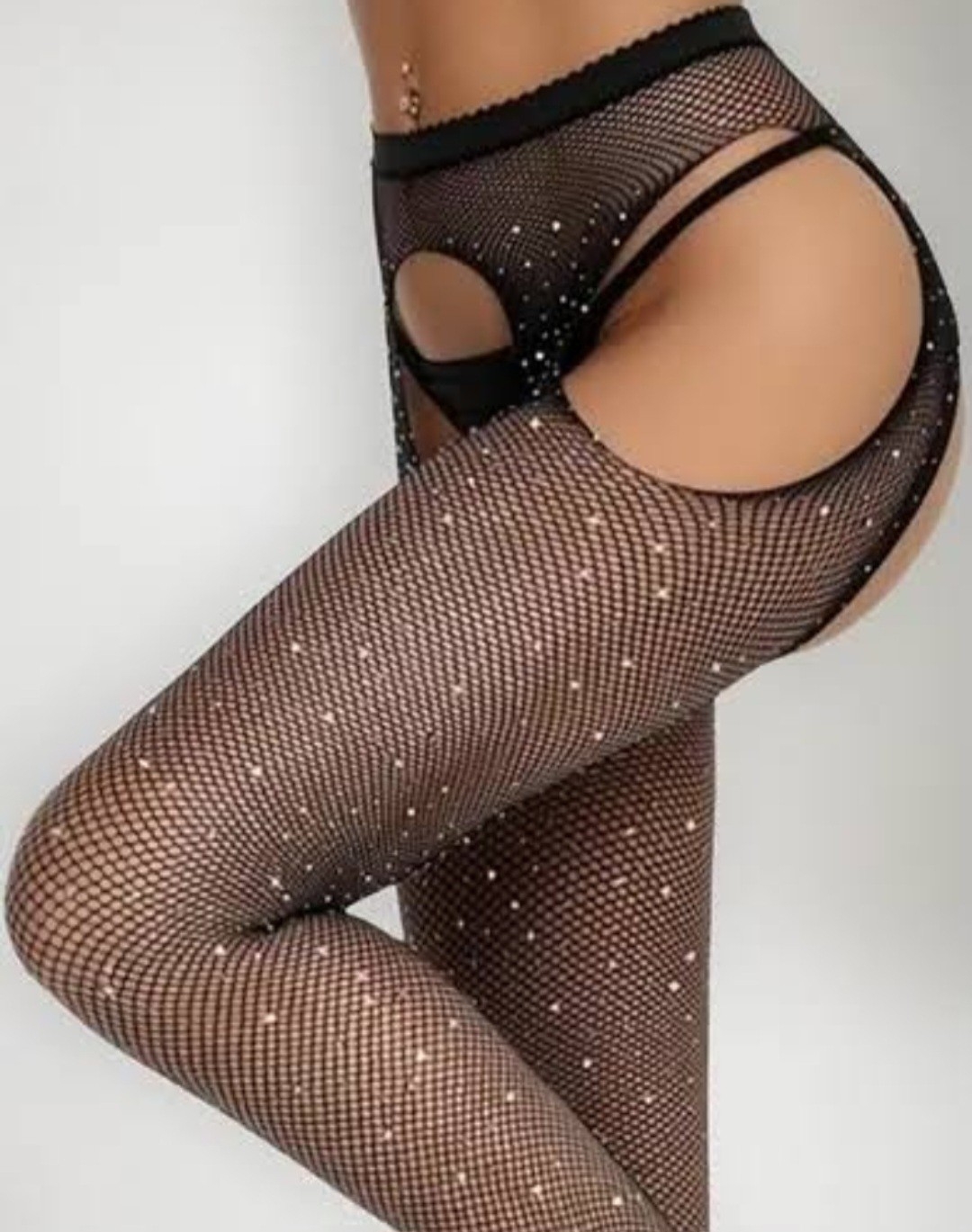 *(art:749)medias Red Trama Chica C/strass Brillos* - Imagen 8